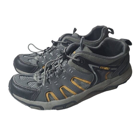 Khombu Reef Shark Adventure Sandals Mens Size 9M Gray Yellow Waterproof Shoes - Picture 1 of 12
